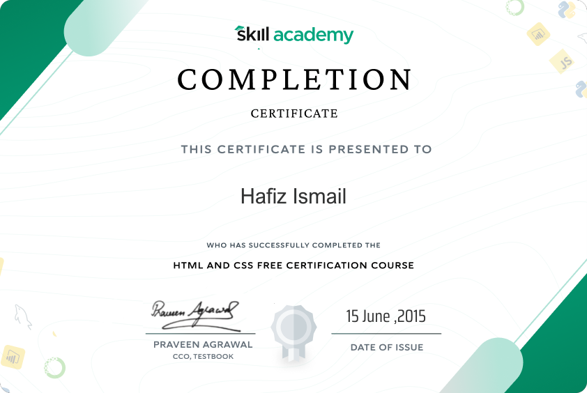 Third Certificate